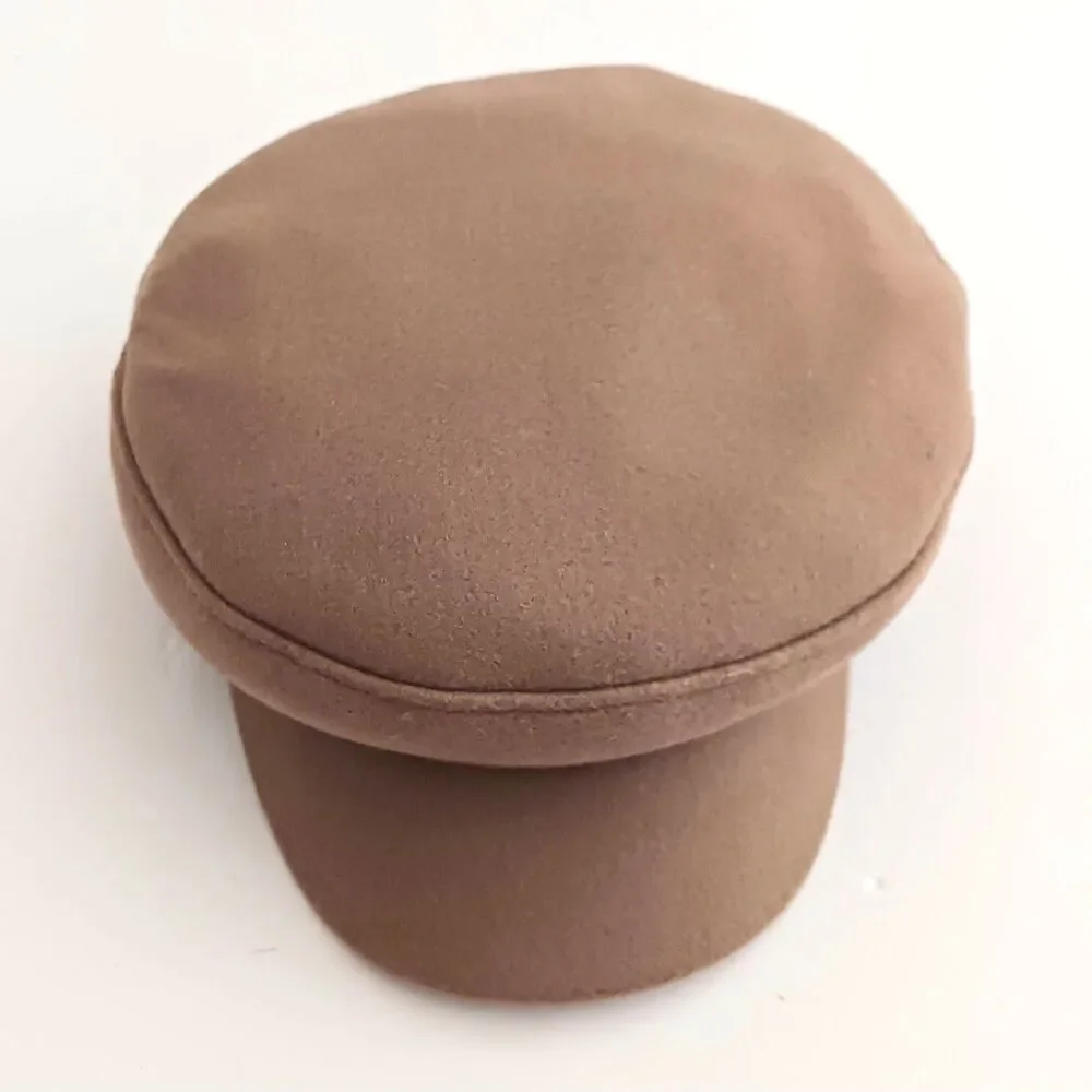 Universal Thread Camel Brown Wool Military Style Brimmed Cap O/S - Picture 6 of 10